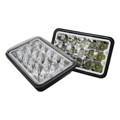 Par Unidad 4x6 99 Led Blanco Aro De Angel  Alta/baja 12/24v