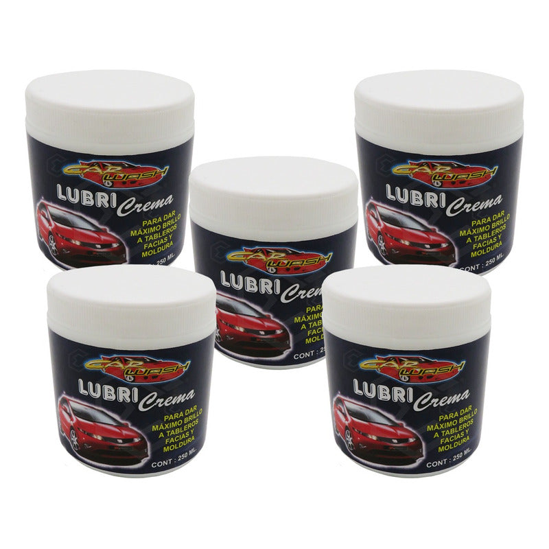 5 Abrillantador Automotriz De Tableros Facias Molduras 250ml Beige