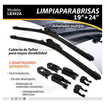 Pluma Limpiaparabrisa Tipo Banana Auto Camión Varias Medidas
