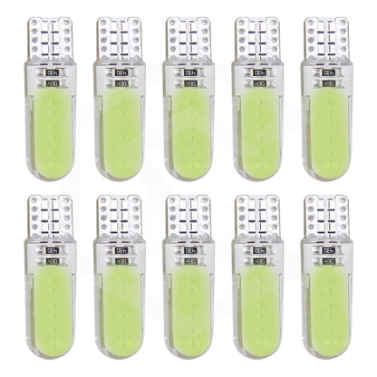 Kit De 10 Focos De Pellizco T10 12 Leds Cob Chip 80 Ma 12v