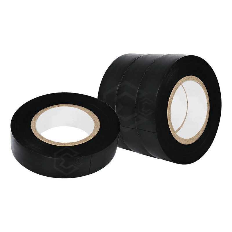 10 Piezas Cinta De Aislar Automotriz Resistente Negra Paq Negro Lisa