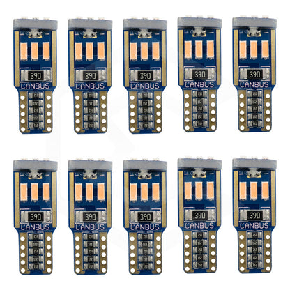 Kit 10 Focos De Pellizco T10 9 Leds Canbus No Error 4014 12v