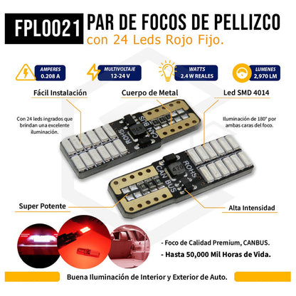 Kit De 50 Focos De 24 Leds 12v Canbus Envío Gratis
