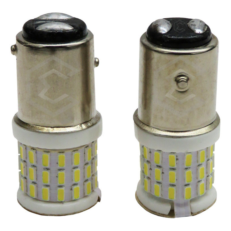 Par De Focos 1157 1034 2 Polos Canbus 57 Hiperled Fijo 12v