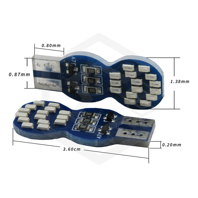 10 Foco De Pellizco T10 30 Led Secuencial Stop Direccional T