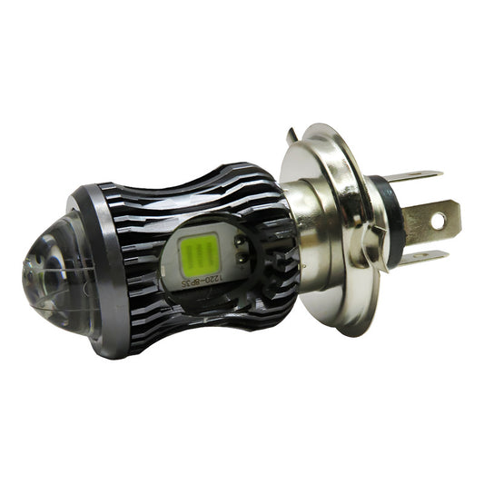 Foco Moto H4 Lupa Proyector Bicolor 30 Leds 2 Funciones H4