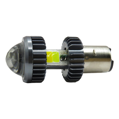 Foco Moto H4 Lupa Proyector Ba20d Bicolor 66 Leds 2 Funcion