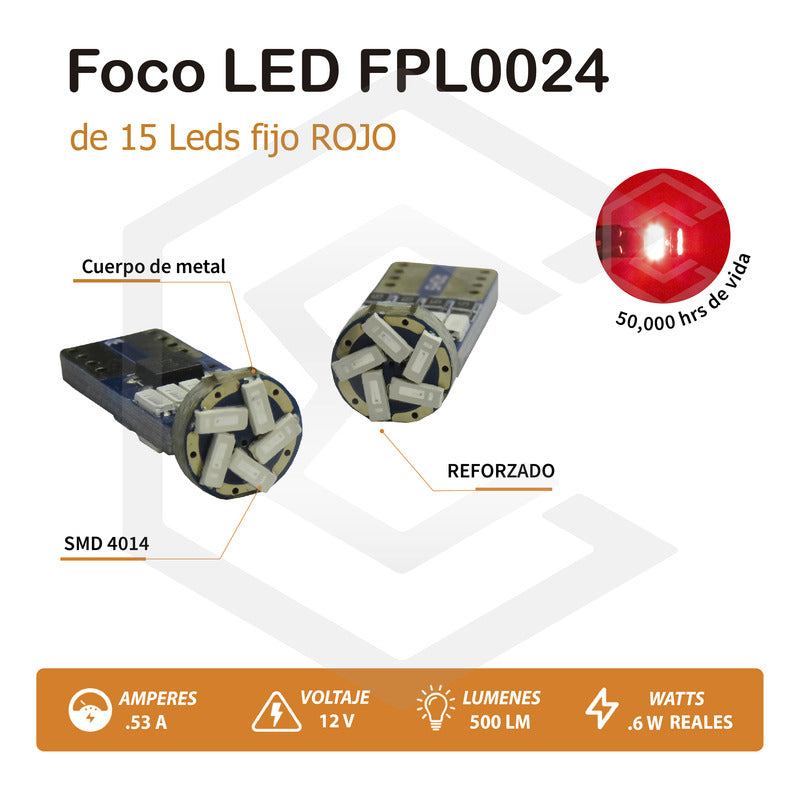 Kit 5 Par Focos De Pellizco 15 Led Canbus Alta Intensidad