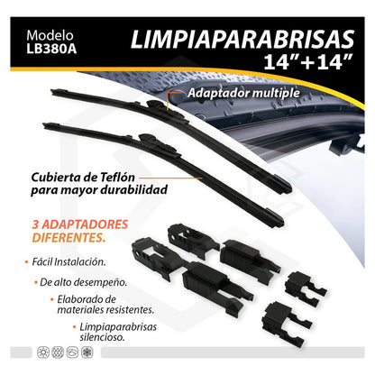 Pluma Limpiaparabrisa Tipo Banana Auto Camión Varias Medidas