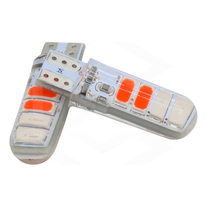 Kit 5 Pares Focos De Pellizco T10 8 Leds Estrobo En Codigo