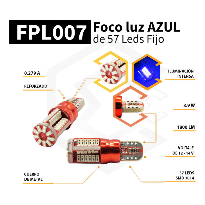 Par De Focos De Pellizco Mazorca 57 Led Super Potente 12v