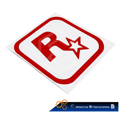 2 Calcomanía Rockstar Gta Sticker Vinil Auto Moto 9.5 X9.5cm