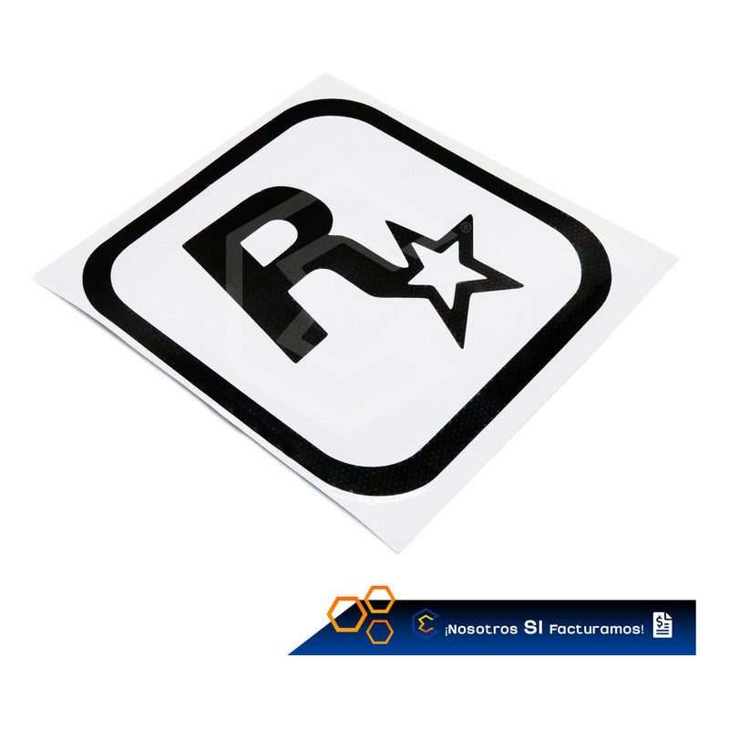 2 Calcomanía Rockstar Gta Sticker Vinil Auto Moto 9.5 X9.5cm