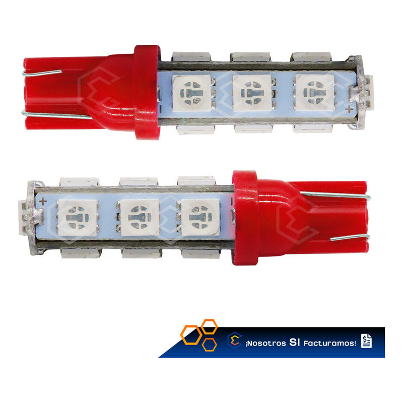 Par De Focos Pellizco 13 Leds 5050 T10-158 Cuartos Stop 12v