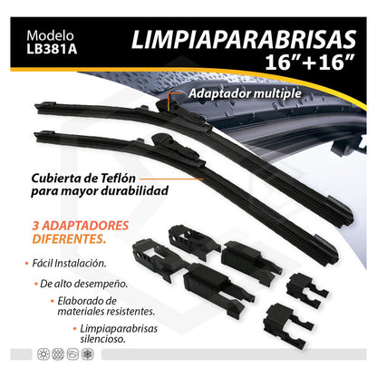 Pluma Limpiaparabrisa Tipo Banana Auto Camión Varias Medidas