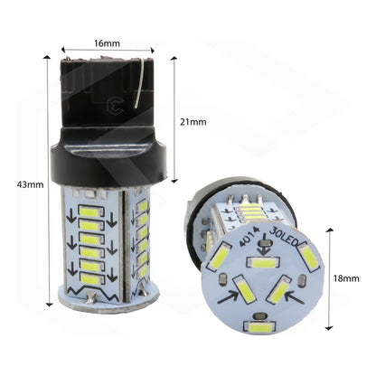 2 Focos Calavera 1157 1156 3157 7440 7443 30 Led Estrobo 12v