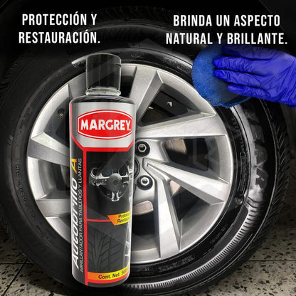5autobrilloa 500ml Abrillanta Protege Tablero Llanta Margrey Blanco