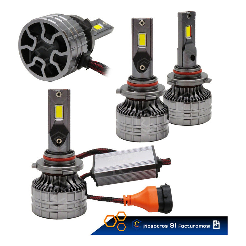 2 Focos 12led Csp Ambar 9005 M65s Ventilador Alta Baja 38.1w 9005 Ambar