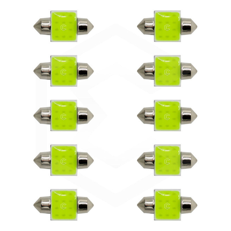 10 Pzs Foco Led Cob Festoon Fusible Interior 31 36 39 41 Mm