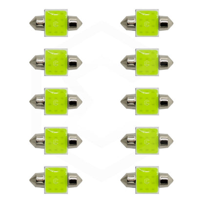 10 Pzs Foco Led Cob Festoon Fusible Interior 31 36 39 41 Mm