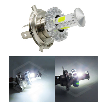 Foco De Carro/moto H4 2 Polos Ba20d Con Luz Led 4 Caras 15w