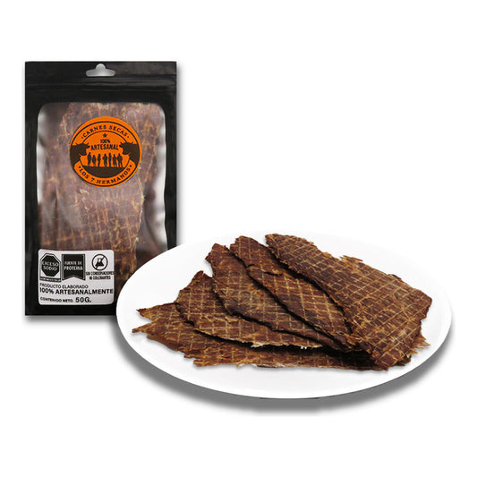 Carne Seca Laminada Artesanal De Res Salsa Cerveza Snack 50g
