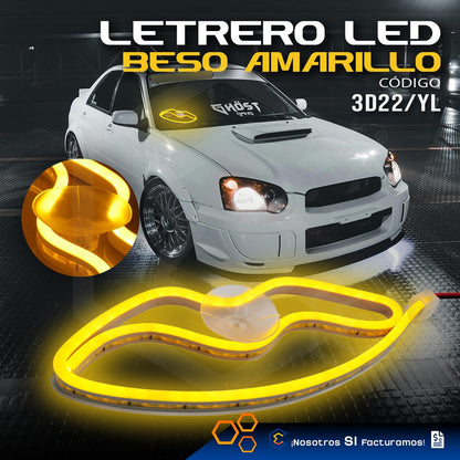 Figura Beso Led Luz Neon Parabrisas Chupón Grande 26cm 12v