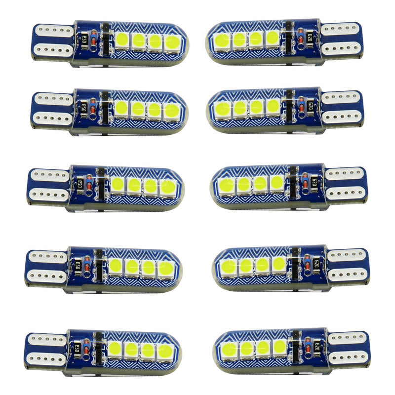Kit 10 Focos Pellizco T10 8 Led Codigos 3 Funciones 12v T