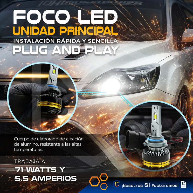 2 Focos Led 9006 Canbus Ventilador Alta Baja 28,000lm 9-36v 9006