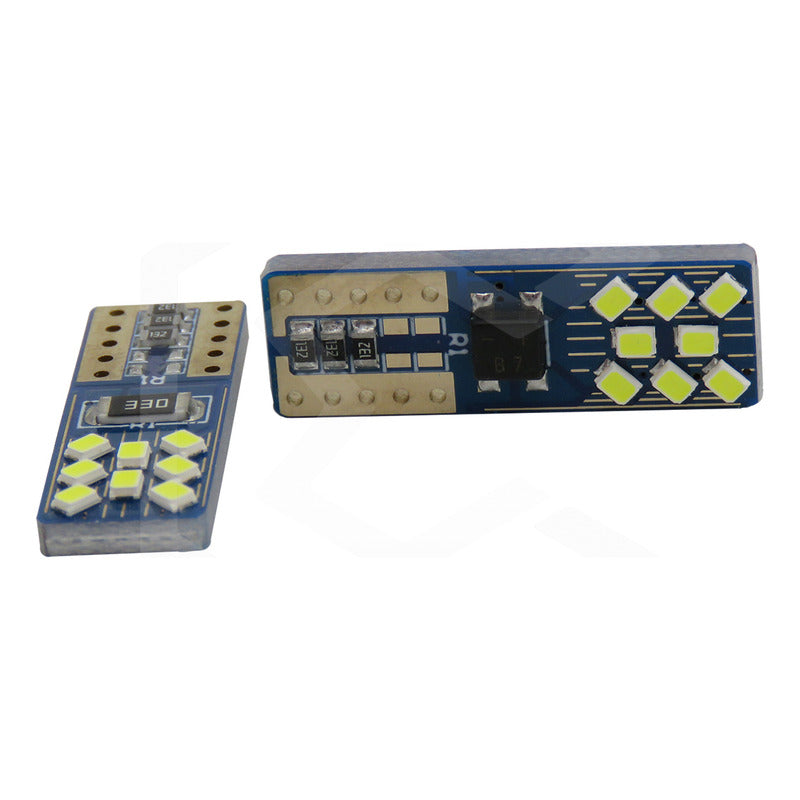 Par De Focos De Pellizco T10 16 Leds  Doble Polaridad Canbus