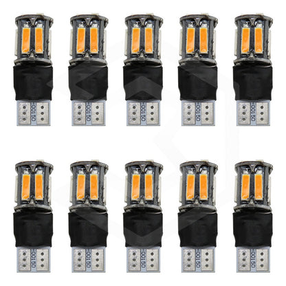 Kit 10 Focos De Pellizco 10 Led Canbus Fijo + Estrobo T10