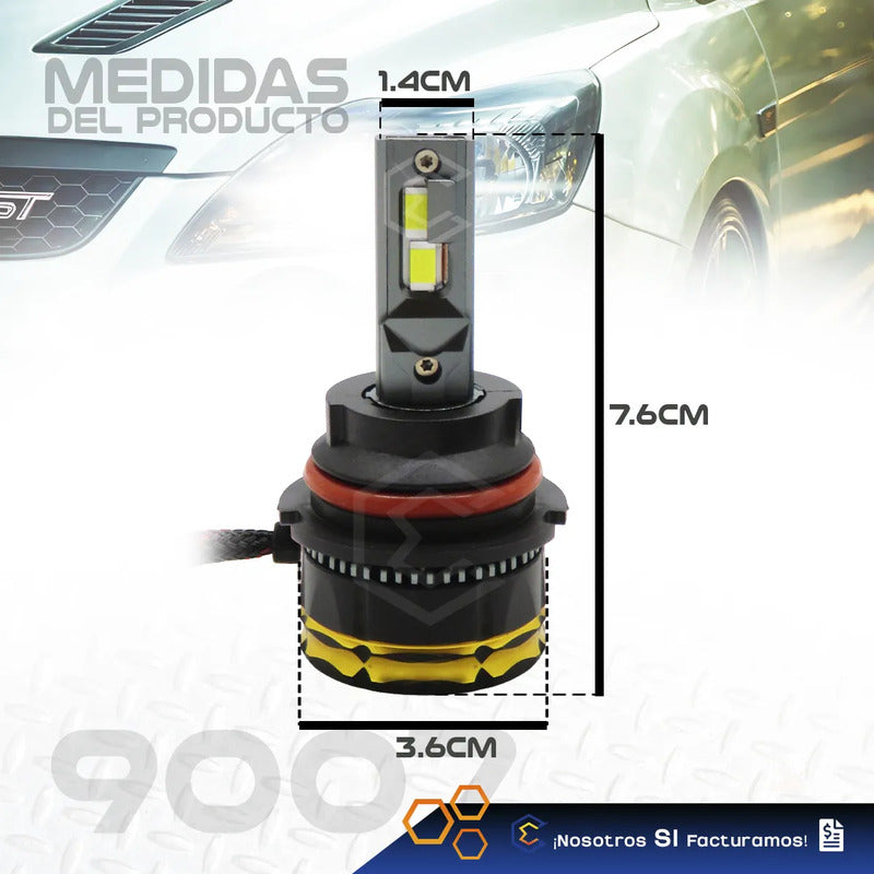 2 Focos Led 9007 Canbus Ventilador Alta Baja 28,000lm 9-36v 9007
