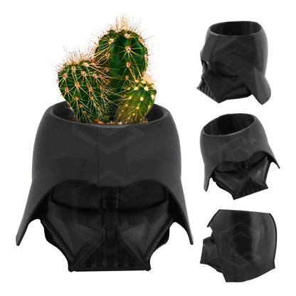 Maceta Flores Decorativa Artificial Darth Vader Star Wars 3d Negro Darth Vader