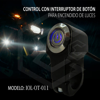Switch Interruptor Manubrio On Off Moto Atvs Con Led 4x4