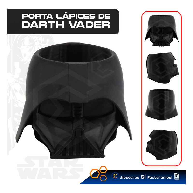 Maceta Flores Decorativa Artificial Darth Vader Star Wars 3d Negro Darth Vader