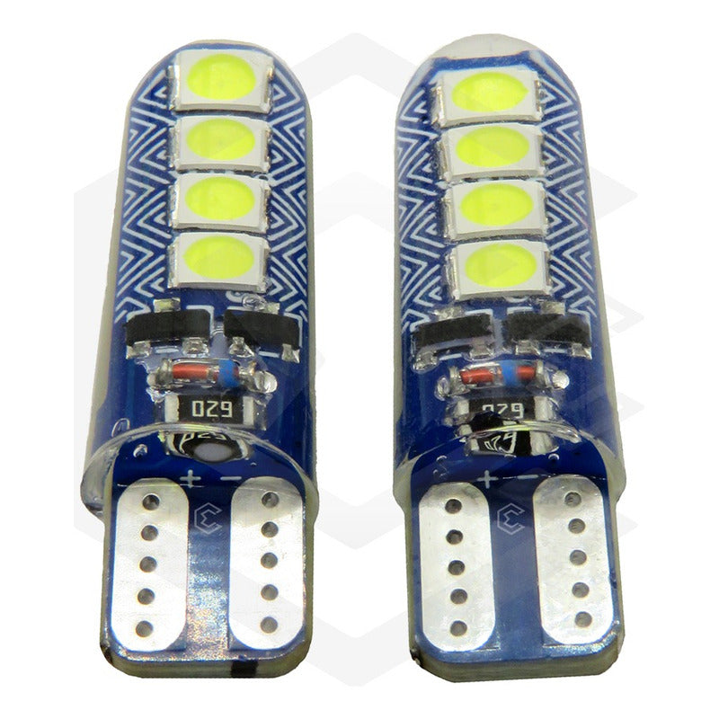 Par Focos De Pellizco T10 8 Led Codigo 3 Funciones 12v