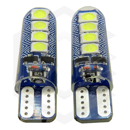 Par Focos De Pellizco T10 8 Led Codigo 3 Funciones 12v