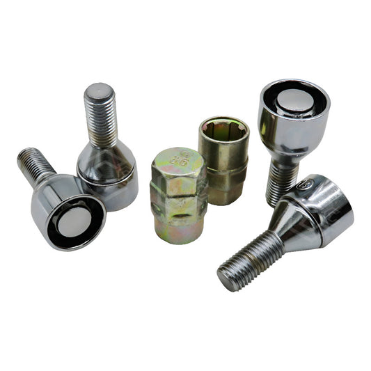 Juego De Birlos Seguros Para Rines C/ 2 Llaves 14x1.5 Corto