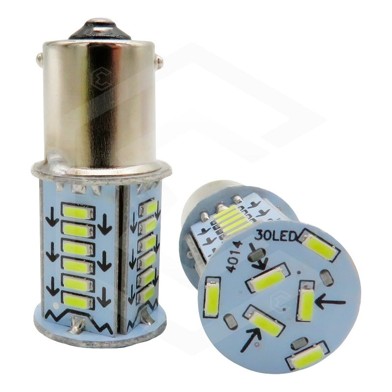 Par De Focos 1156 1157 30 Led Rotativo Estrobo Calaveras 12v