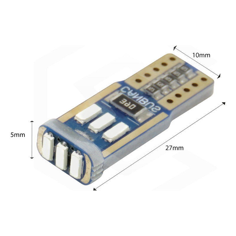 Par De Focos De Pellizco T10 9 Leds Canbus No Error 4014 12v