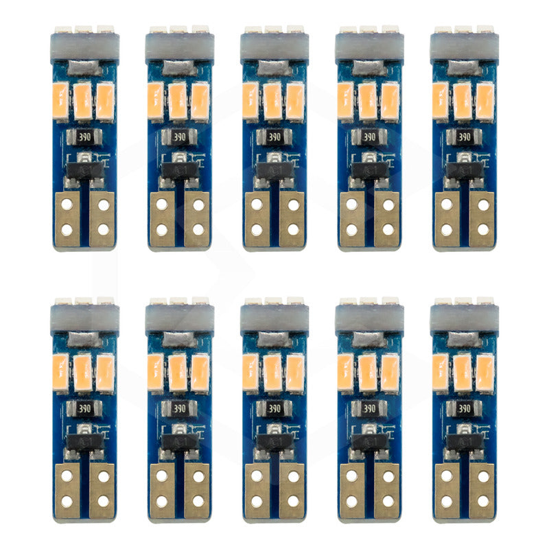 Kit 10 Focos De Pellizco T5 9 Hiper Leds Cluster 2721 1w 12v