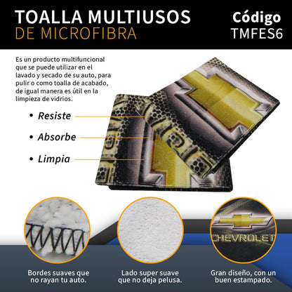 Toalla De Microfibra 55x40 Chevrolet Aveo Spark Sonicc Cruze