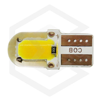 Kit 5 Pares  Focos Led Cob Pellizco T10 Silicon Auto Moto