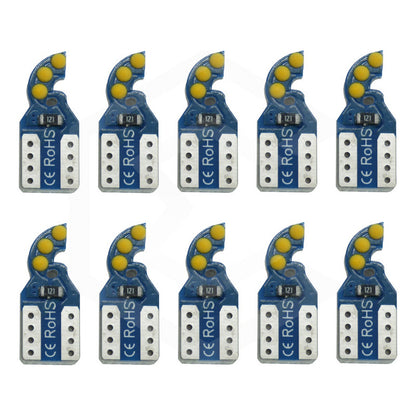 Kit De 10 Focos De Pellizco T10 6  Leds Cob Alta Potencia