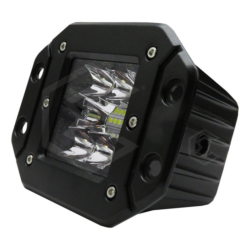 2 Faros Empotrable Fascia 14 Led Blanco O Ambar Fijo 12-24v