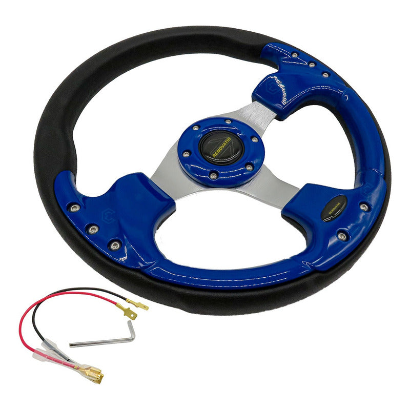Volante Deportivo Universal De Metal Con 8 Pernos 320mm