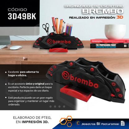 Porta Lápices Organizador Escritorio Brembo Caliper 3d Petg