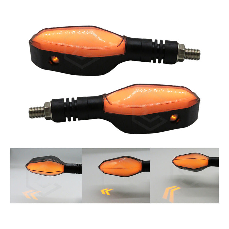 Par De Direccionales Luz Led Rgb Universal Con Lupa Imán 12v Rgb