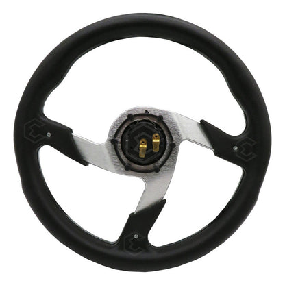 Volante Deportivo Universal Metal Fibra De Carbon Con Negro