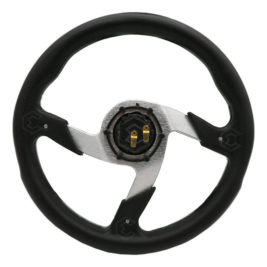 Volante Deportivo Universal Metal Fibra De Carbon Con Negro